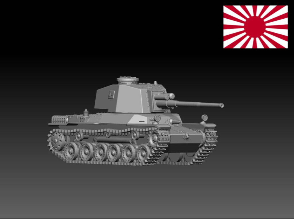 HINODE 1/144レジンキット　未塗装 WW2 日本陸軍 三式中戦車 チヌ　B